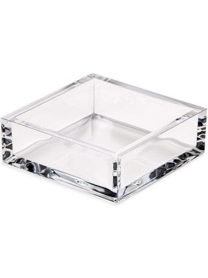 Caspari Acrylic Cocktail Napkin Holder In Crystal Clear - 1 Each