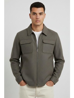 Uki Bej Comfort Fit Ceket Mont