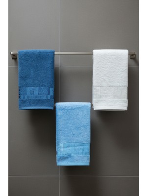 Class Bambu 3'lü 30 x 50 cm Mutfak Havlusu Petrol Mavisi - Okyanus Mavisi - Ekru Bamboo Life