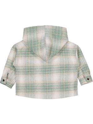 Civil Boys Kapşonlu Ekose 2-5 Yaş Gömlek - Haki 4-5 Yaş