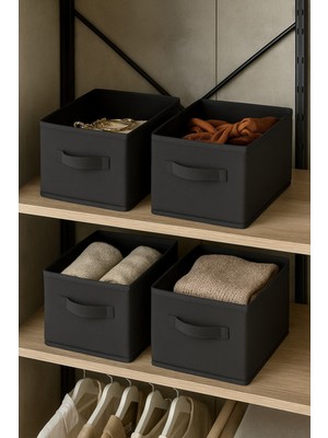 4 Adet Dolap Içi Düzenleyici, Raf Düzenleyici, Katlanabilir Kıyafet Saklama KUTUSU-45CM x 25CM x 20CM