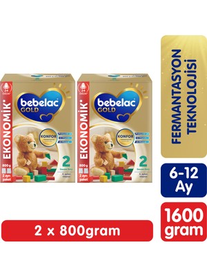 Bebelac Gold 2 Devam Sütü 6-12 Ay 800 Gr X 2 Adet 1600 Gr