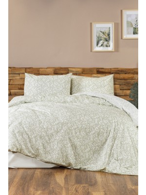 Elart Siena Nevresim Takımı Tek Kişilik %100 Pamuk Ranforce Lastikli Çarşaf (160x220 Cm) Yeşil