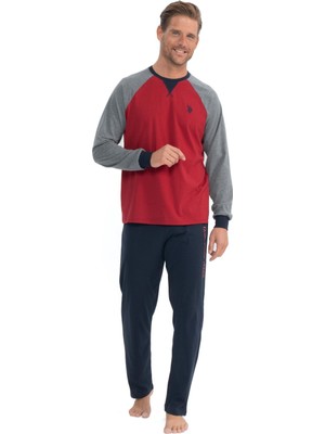U.s. Polo Assn. Erkek Uzun Kollu Yuvarlak Yaka Penye Eşofman Pijama Takımı S25835