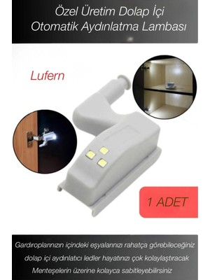 Lufern Özel Üretim Dolap Içi Otomatik Aydınlatma Lambası Gardırop Mutfak Dolapları LED Işıklı Sensörlü