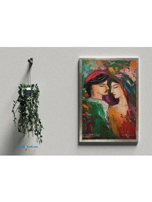 Zerya Mem U Zin Çerçeveli Posteri - Postera Mem U Zin - Mem ile Zin Posteri 2 (32X47 cm Çerçeveli)