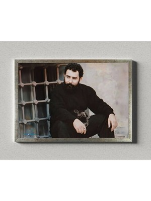 Zerya Ahmet Kaya Resimli Çerçeveli Poster - Ahmet Kaya Posteri (32X47 cm Çerçeveli)