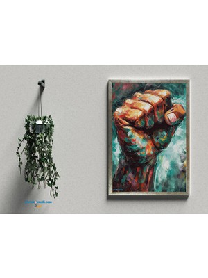 Zerya Yumruk Temalı Çerçeveli Posteri (32X47 cm Çerçeveli)