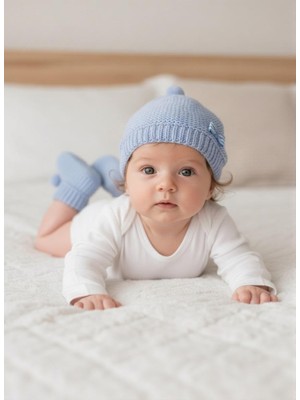 Livona Store Yeni Doğan Bebek Için El Örgüsü Bere & Patik Seti