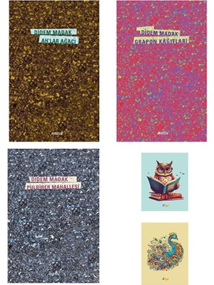 Metis Yayınları Ahlar Ağacı -Pulbiber Mahallesi - Grapon Kağıtları - Didem Madak - (2 Not Defterli)