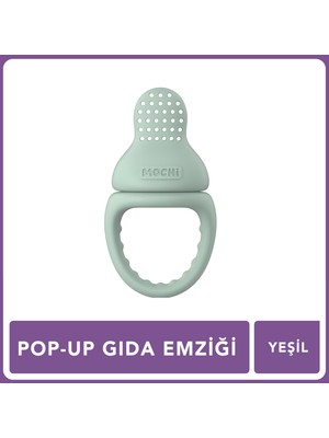 Mochi Pop-Up Gıda Emziği Yeşil
