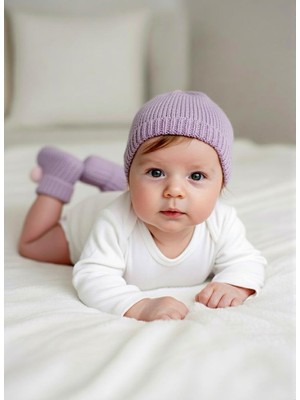 Livona Store Yeni Doğan Bebek Için El Örgüsü Bere & Patik Seti