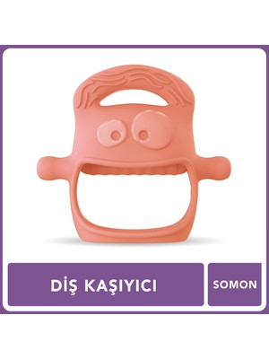 MOCHi Silikon Bebek Diş Kaşıyıcı – BPA ve BPS İçermez, Ergonomik Tutma, Sevimli Tasarım, Duyusal ve Motor Gelişimi Destekler