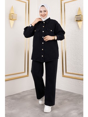 Tesettür Dünyası More Denim Takım TSD250101 Siyah