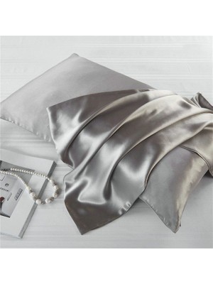 My TechCat Antibakteriyel Terletmeyen Ipek Saten Yastık Kılıfı 2'li 50X70 Gümüş
