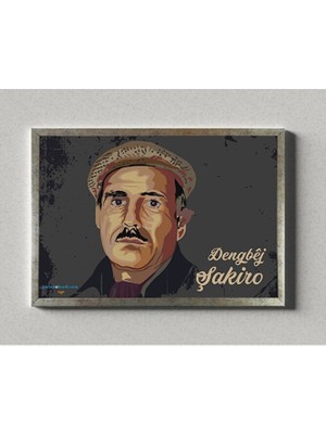 Zerya Postera Dengbêj Şakiro - Dengbêj Şakiro Çerçeveli Posteri (32X47 cm Çerçeveli)