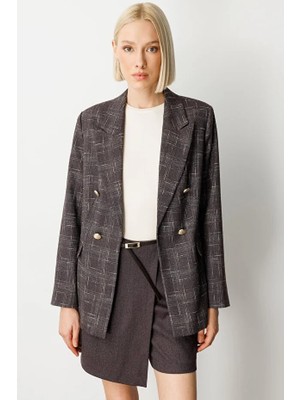 Ekol Ekoseli Kapak Cepli Ceket  5173