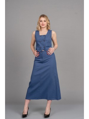 MissVina Yelek Etek Gabardin Kot Takım 1242