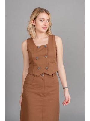 MissVina Yelek Etek Gabardin Kot Takım 1242