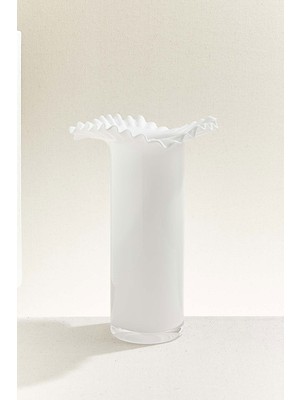 Paşabahçe Vazo 32 cm Opal El Yapım Tekli