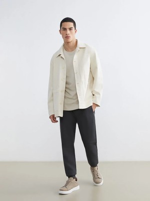 LC Waikiki Xsıde Antrasit Nakışlı Erkek Kalın Jogger Eşofman Altı