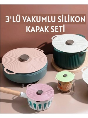 3E Grup 3'lü Vakumlu Silikon Kapak Seti