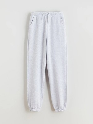 LC Waikiki Lcw Kids Gri Beli Lastikli Kız Çocuk Jogger Eşofman Altı