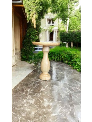 Doğal Masif Ahşap Tekli Yan Sehpa Naturel Renk Şık Mantar Sehpa