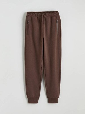 LC Waikiki Lcw Kids Kahverengi Beli Lastikli Erkek Çocuk Jogger Eşofman Altı