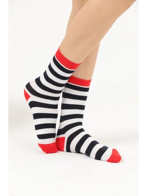 MG Çorap Çizgili Soket Kadın Renkli Çorap