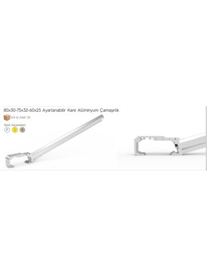 AyrStore Koral Ayarlı Balkon Çamaşır Askılığı 80X30/60X25