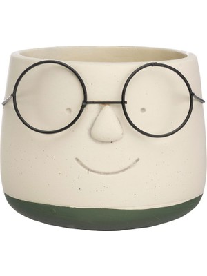 Paşabahçe Bilge Beton Saksı M Gri 15 cm