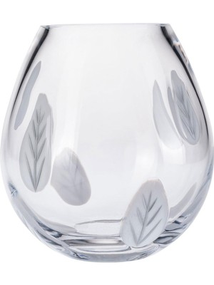 Paşabahçe Yapraklı Vazo Opal El Yapım Tekli 20 cm