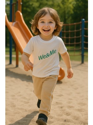 We&Me Fitilli Çocuk Alt Eşofman 3 Iplik Şardonlu