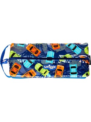 Arabalı Lacivert Eğlenceli Smiggle Kalem Kutusu -Whirl Junior Flip Zip