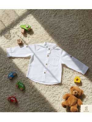 E&z Minibohe Çocuk Gömlek Beyaz