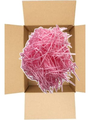 İnci Sepette Canlı Pembe Kırpıntı Zigzag 100 Gram Süsleme ve Paketleme Malzemesi