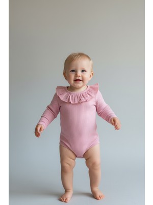 Donino Baby Pembe Fırfır Yaka Tulum