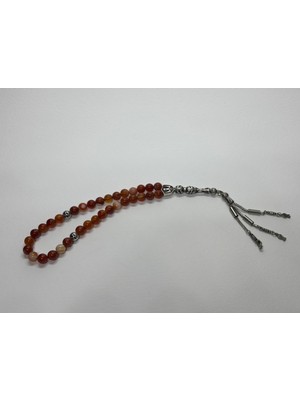 Gemsartdeco Ateş Akik Doğaltaş Tesbih