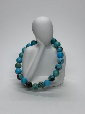 Gemsartdeco Iran Turkuazı Aa Kalite Doğaltaş Bileklik