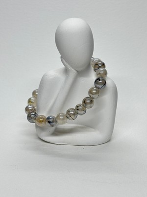 Gemsartdeco Aynalı Kırçıllı Akik Doğaltaş Bileklik