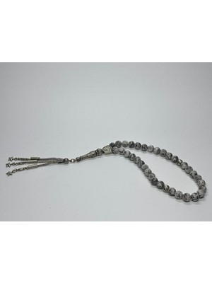 Gemsartdeco Doğal Gri Jasper Doğaltaş Tesbih