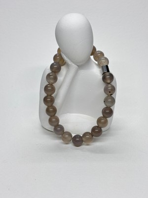 Gemsartdeco Gri Akik Doğaltaş Bileklik