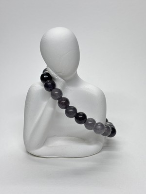 Gemsartdeco Akik Doğaltaş Bileklik Duman Gri