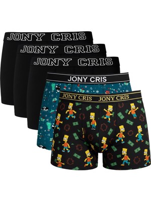 Jony Cris Pamuklu Erkek Boxer Şhort 5’li Paket