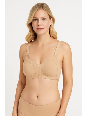 En Moda İç Giyim Ten Rengi Dikişsiz Penye Toparlayıcı Sütyen