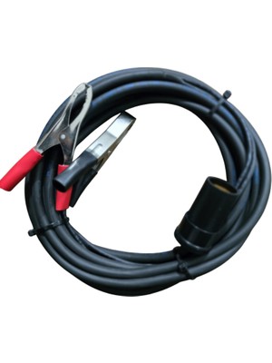 Geseus Aküden Bağlantılı Araç Çakmaklık Uzatma Kablosu Akü Maşalı 12-24 Volt 16 Amper 2 X1,5mm Ttr Bakır 5 Mt-Siyah