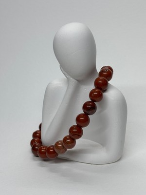 Gemsartdeco Kırmızı Jasper Doğaltaş Bileklik