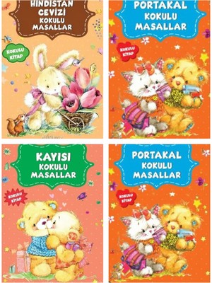 Yakamoz Yayınları Kokulu Masallar Seti Yeni Kapak 4 Kitap (Hindistan Cevizi Kokulu- Vişne Kokulu-Kayısı Kokulu -Portakal Kokulu) Masallar)