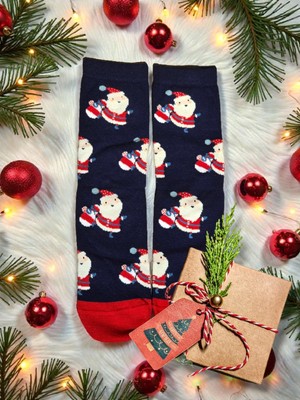Diva Viva - Yılbaşı Temalı Unisex Çorap – Desenli Özel Tasarım (Hediye Paketli)
